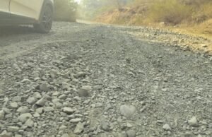 भाजपा के खोखले व झूठे वादों की पोल खोलती सड़क….