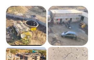 धनौरा में स्कूल निर्माण में बड़ा घोटाला!छत में आई दरारें,घटिया सामग्री का उपयोग