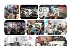 तेज रफ्तार 2 मोटर साइकिल आमने सामने टकराई दूल्हे सहित 4 लोग गंभीर रूप से हुए घायल….