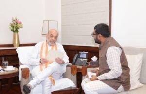 छिंदवाड़ा सांसद बंटी विवेक साहू ने केंद्रीय गृहमंत्री श्री अमित शाह से की मुलाकात
