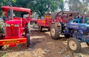 अवैध रेत उत्खनन पर सख्त कार्रवाई, दो ट्रैक्टर जप्त