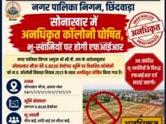 सोनाखार में अनधिकृत कॉलोनी घोषित, भू-स्वामियों पर होगी एफआईआर