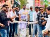 मीनाक्षी नटराजन का नामांकन निरस्त होने के विरोध में युवक कांग्रेस का प्रदर्शन