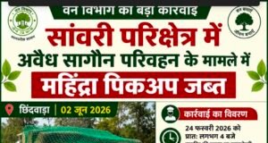 सांवरी परिक्षेत्र में अवैध सागौन परिवहन के मामले में वन विभाग की कार्रवाई, महिंद्रा पिकअप जब्त…