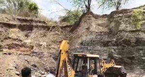 रावणवारा में अवैध कोयला उत्खनन पर कार्रवाई, जेसीबी से भरवाए गए गड्ढे