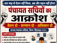 चार माह से वेतन को तरसे पंचायत सचिव, तामिया में फूटा आक्रोश‘वेतन नहीं तो काम नहीं’ : सचिव संगठन ने दी काम बंद-कलम बंद सामूहिक हड़ताल की चेतावनी