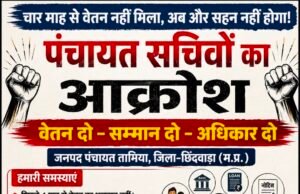 चार माह से वेतन को तरसे पंचायत सचिव, तामिया में फूटा आक्रोश‘वेतन नहीं तो काम नहीं’ : सचिव संगठन ने दी काम बंद-कलम बंद सामूहिक हड़ताल की चेतावनी