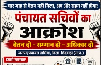 चार माह से वेतन को तरसे पंचायत सचिव, तामिया में फूटा आक्रोश‘वेतन नहीं तो काम नहीं’ : सचिव संगठन ने दी काम बंद-कलम बंद सामूहिक हड़ताल की चेतावनी