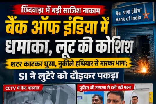 बैंक ऑफ इंडिया में दिनदहाड़े लूट की कोशिश नाकाम, आरोपी गिरफ्तार