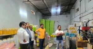 खाद्य सुरक्षा एवं नापतौल विभाग ने किया शहर के तेल विक्रेताओं के प्रतिष्ठानों का निरीक्षण..