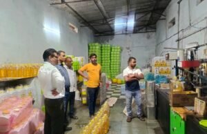 खाद्य सुरक्षा एवं नापतौल विभाग ने किया शहर के तेल विक्रेताओं के प्रतिष्ठानों का निरीक्षण..