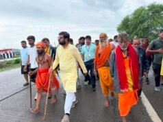 राज्यपाल माननीय मंगुभाई पटेल ने सांसद बंटी विवेक साहू को धार्मिक पदयात्रा के लिए दी शुभकामनाएं