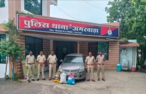 पुलिस की बड़ी कार्रवाई स्विफ्ट कार से 63 लीटर अवैध शराब जब्त, 40 हजार कीमत, 1 गिरफ्तार 1 फरार..!