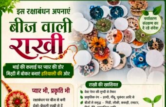 बीज वाली राखी बांधेगी भाई की कलाई, फिर बनेगी पौधा ,रक्षाबंधन पर पर्यावरण संरक्षण संदेश..