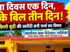 स्वतंत्रता दिवस एक दिन, नाश्ते के बिल तीन दिन!तामिया पंचायत में 38 हजार 446 रुपए के भुगतान पर सवाल,