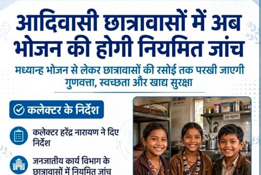 आदिवासी छात्रावासों में अब भोजन की होगी नियमित जांच..