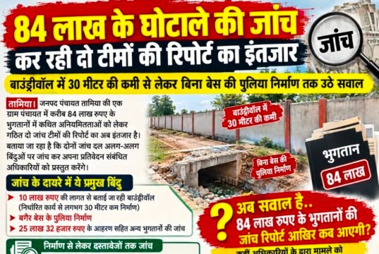 84 लाख के भुगतानों की जांच, दो टीमों की रिपोर्ट का इंतजार..