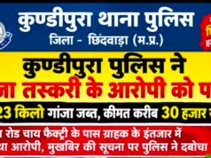 कुण्डीपुरा पुलिस ने गांजा तस्करी के आरोपी को पकड़ा, 2.23 किलो गांजा जब्त