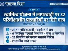 स्वामित्व योजना में लापरवाही पर 32 परिवीक्षाधीन पटवारियों पर गिरी गाज