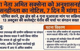 भाजपा नेता अमित सक्सेना को अनुशासनहीनता का नोटिस, 7 दिन में मांगा जवाब..